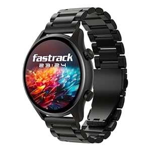 Fastrack Astor FR2 Pro Smart Watch, 1.43” AMOLED Display, 466 * 466 Pixel Resolution, SingleSync BT Calling, AI Voice Assistant, 100+ Sports Modes and Smartwatch Faces, IP68 (Black)