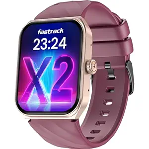 Fastrack New Limitless X2 Smartwatch|1.91" Ultravu with Rotating Crown|60 Hz Refresh Rate|Advanced Chipset|Singlesync Bt Calling|Nitrofast Charge|100+ Sports Mode|Upto 5 Day Battery|Ip68,Wine Red