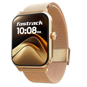 Fastrack New Limitless Classic|Large 1.91" Super UltraVU Display|Functional Crown|Highest 320x385 Pixel Resolution|SingleSync BT Calling|100+ Sports Modes|Metal Case Premium Smartwatch - Rose Gold