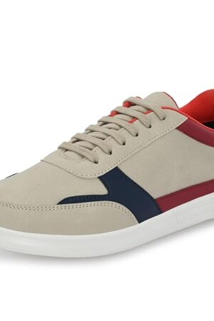 Centrino Men's Casual Shoes Fashion Lace Up Non-Slip Flats Trendy Stylish All Day Comfortable Lightweight Sneakers with Extra Comfort on Heel (6580)