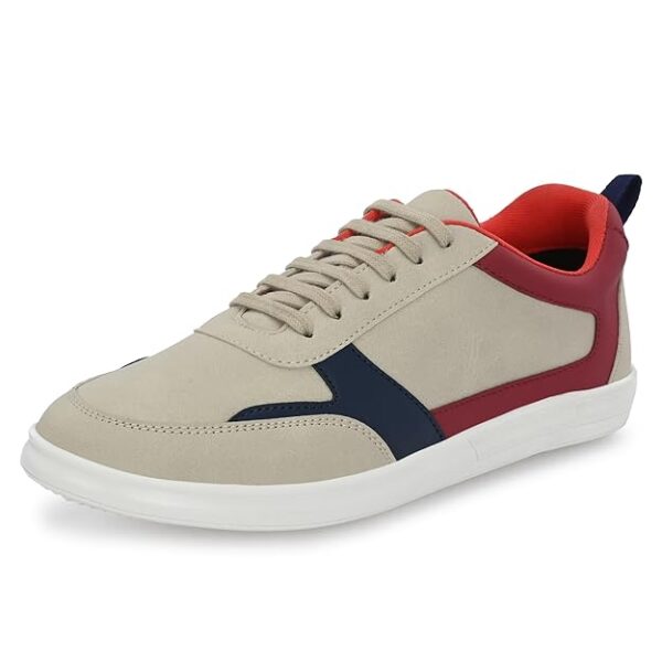 Centrino Men's Casual Shoes Fashion Lace Up Non-Slip Flats Trendy Stylish All Day Comfortable Lightweight Sneakers with Extra Comfort on Heel (6580)