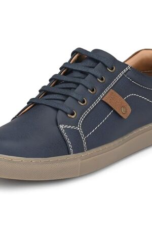 Centrino Men's Casual Shoes | Fashion Sneakers | Lace-Up Design | Rounded Front | Soft Cushioned Insole | Anti Skid Sole (4457)