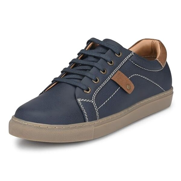 Centrino Men's Casual Shoes | Fashion Sneakers | Lace-Up Design | Rounded Front | Soft Cushioned Insole | Anti Skid Sole (4457)