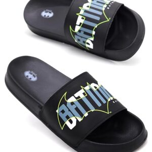 SVAAR Authentic Batman Edition Men's Classic Ultra Soft Sliders/Slippers with Cushion FootBed | Waterproof & Everyday Flip Flops for Gents/Boys