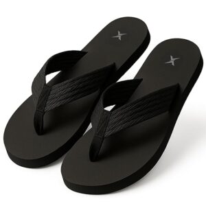 Kraasa Men’s Flip Flops with Wide Fabric Straps | Lightweight Anti-Slip Slippers Casual Summer Sandals & Chappal
